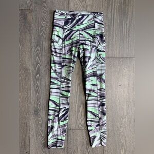 Lululemon Fast and Free High-Rise Tight 25" in Paint Glide Warp Multi Size 4